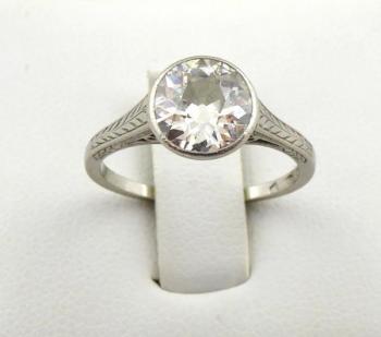 Platinum ring with diamond 1,90 ct - Karl Stracke