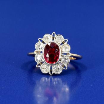 Ladies' Gold Ring - gold, brilliant cut diamond - 1930 Ladies' Gold Ring - gold, brilliant cut diamond - 1930