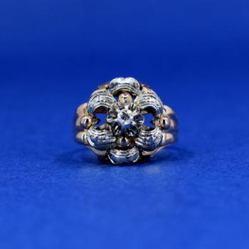Ladies' Gold Ring - gold, brilliant cut diamond - 1930 Ladies' Gold Ring - gold, brilliant cut diamond - 1930