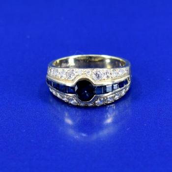 Ladies' Gold Ring - gold, brilliant cut diamond - 1990 Ladies' Gold Ring - gold, brilliant cut diamond - 1990