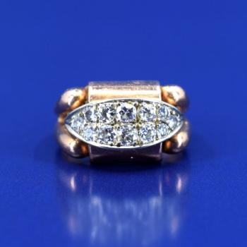 Ladies' Gold Ring - gold, brilliant cut diamond - 1930 Ladies' Gold Ring - gold, brilliant cut diamond - 1930