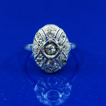 White Gold Ring - white gold, diamond - 1960 White Gold Ring - white gold, diamond - 1960