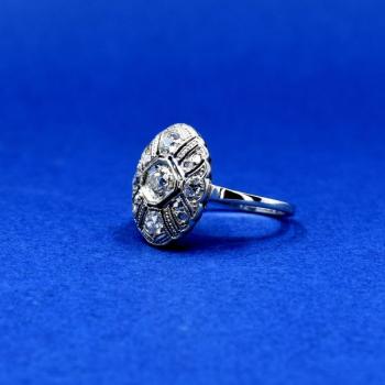 White Gold Ring - white gold, brilliant cut diamond - 1960 White Gold Ring - white gold, brilliant cut diamond - 1960