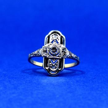 White Gold Ring - white gold, brilliant cut diamond - 1940 White Gold Ring - white gold, brilliant cut diamond - 1940