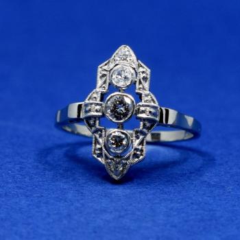White Gold Ring - white gold, brilliant cut diamond - 2000 White Gold Ring - white gold, brilliant cut diamond - 2000