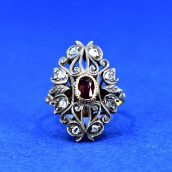 Ladies' Gold Ring - silver, gold - 1850 Ladies' Gold Ring - silver, gold - 1850