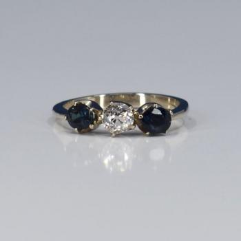 White Gold Ring - white gold, brilliant cut diamond - 1930 White Gold Ring - white gold, brilliant cut diamond - 1930
