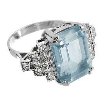 Ring - gold, brilliant cut diamond - 1930 Ring - gold, brilliant cut diamond - 1930