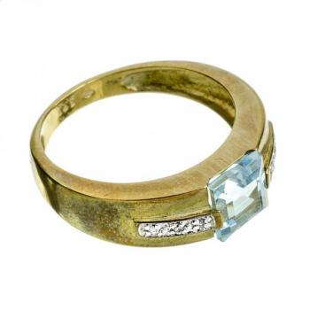 Ring - gold, brilliant cut diamond - 1980 Ring - gold, brilliant cut diamond - 1980