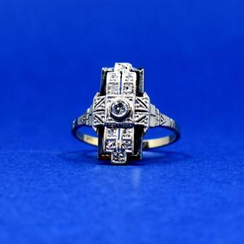 White Gold Ring - white gold, brilliant cut diamond - 1930 White Gold Ring - white gold, brilliant cut diamond - 1930