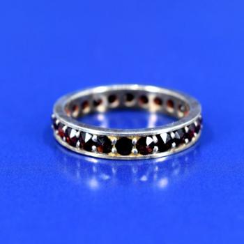 Silver Ring - silver, Czech garnet - 1970 Silver Ring - silver, Czech garnet - 1970