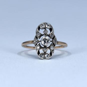 Gold artdeco diamond ring Gold artdeco diamond ring