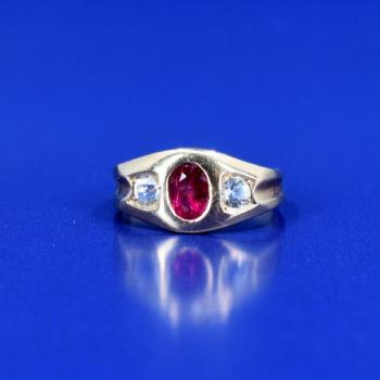 Ladies' Gold Ring - gold, sapphire - 1900 Ladies' Gold Ring - gold, sapphire - 1900