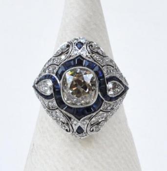 Platinum Ring - platinum, diamond - 1950