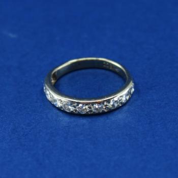 White Gold Ring - white gold, brilliant cut diamond - 1970