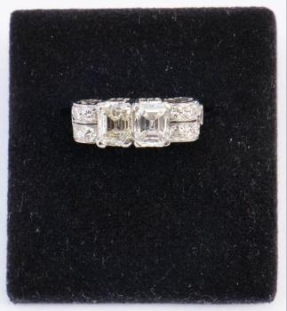 Platinum Ring - platinum, diamond - 1980