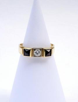 Ring - yellow gold, diamond - 1950