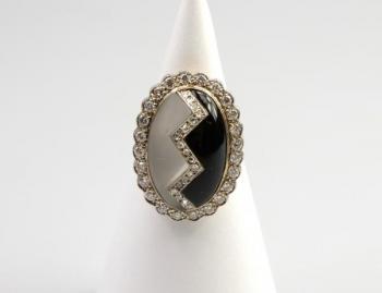 Ring - crystal, gold - 1980