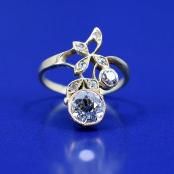 Ladies' Gold Ring - gold, brilliant cut diamond - 1920